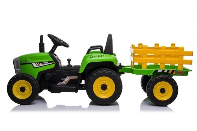 Dětský elektrický traktor se přívěsem