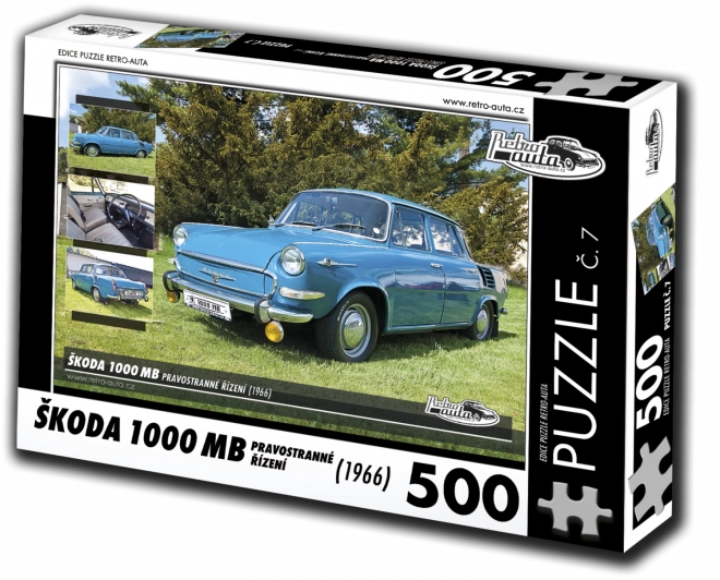 Retro auta puzzle Škoda 1000 MB (1966)