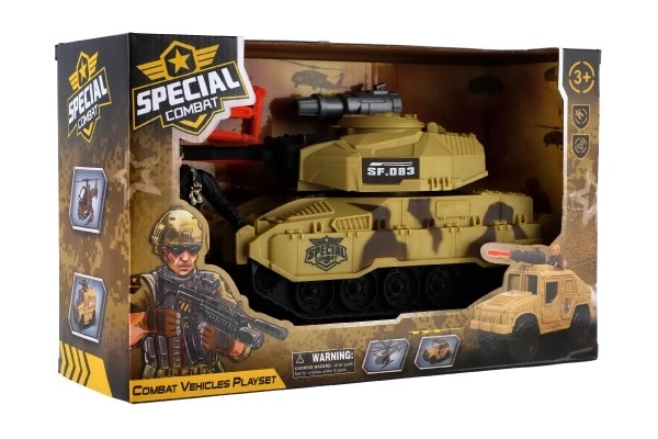 Plastový tank s vojákem na volný chod