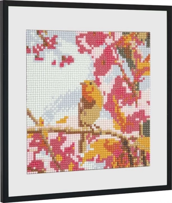 GRAFIX Diamantové malování Ptáček 20x20cm