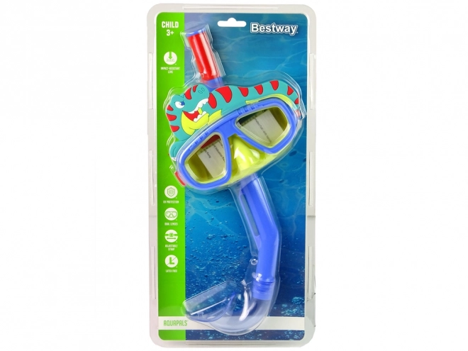 Potápěčská maska se zvířecí trubicí Bestway 24059 – Modrá