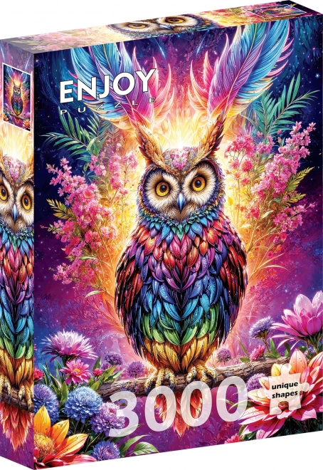 Užijte si puzzle Neónová sova 3000 dílků