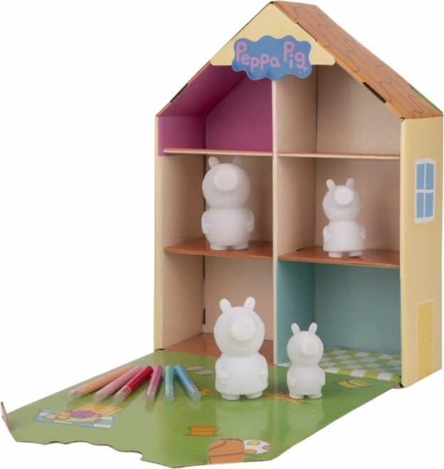 Prasátko Peppa s vybarvovacími figurkami a domečkem