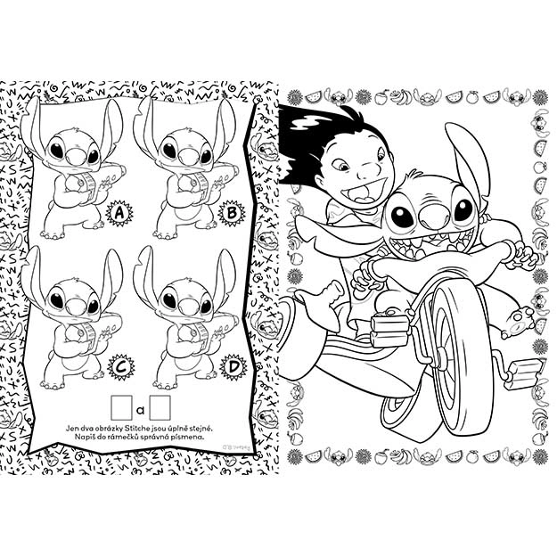Omalovánka se samolepkami Lilo a Stitch