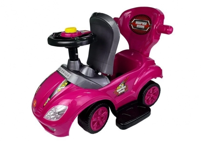 Mega Car 3v1 Push Ride Pink