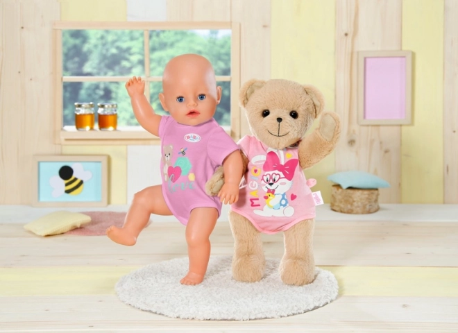 Medvídek BABY born, růžové oblečení
