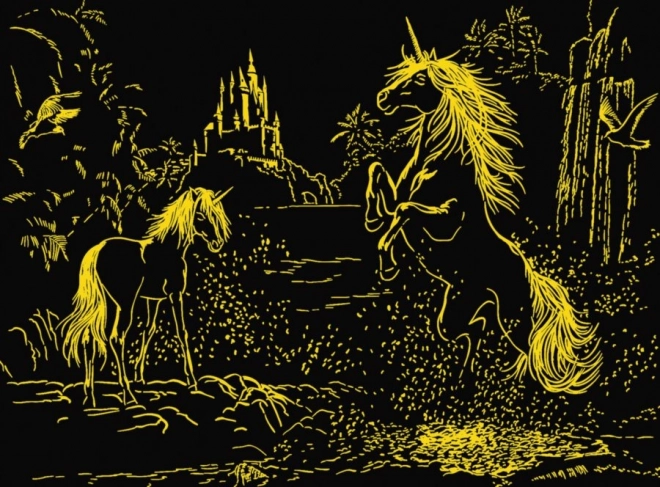 Ravensburger puzzle Jednorožci u řeky 500 dílků