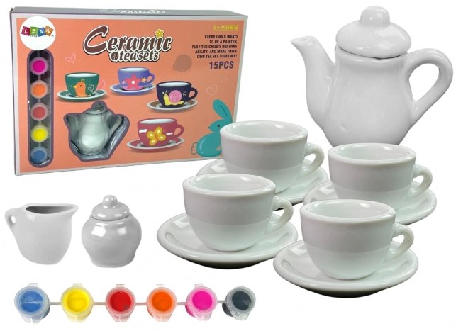 DIY malovací porcelánový set na čaj