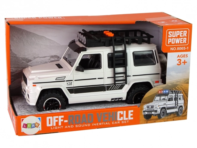 Terénní auto na baterie, bílé