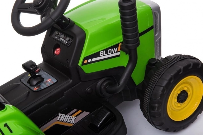Dětský elektrický traktor se přívěsem