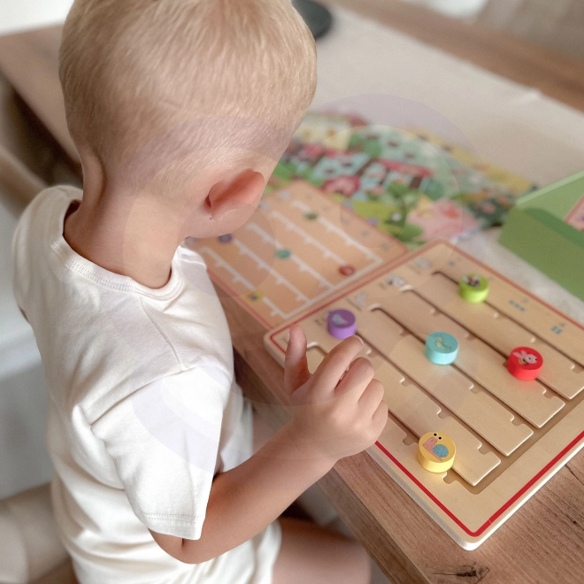 Tooky Toy dřevěná hra Nauka počítání zvířátek