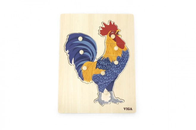 Dřevěná montessori vkládačka - kohout