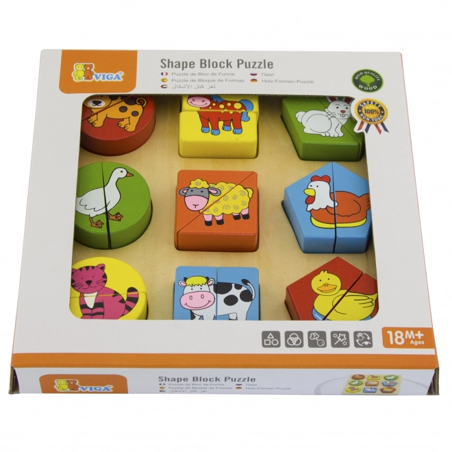 Dřevěné puzzle pro nejmenší v české krabici