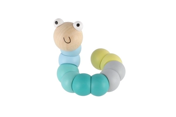 Kloubová dřevěná housenka 16 cm