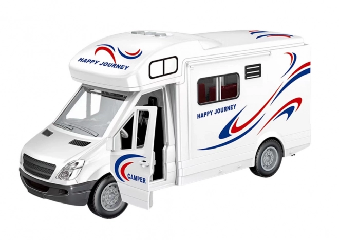 Dětský bílý karavan se světly a zvuky