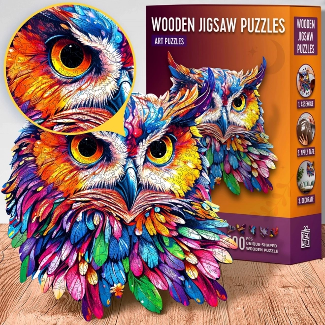 EscapeWelt dřevěné puzzle Sova 200 dílků