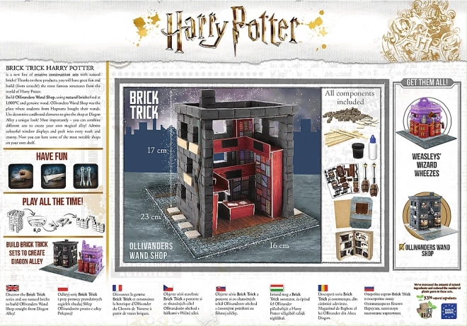 Cihlový trik blokuje Ollivanderův obchod s Harrym Potterem