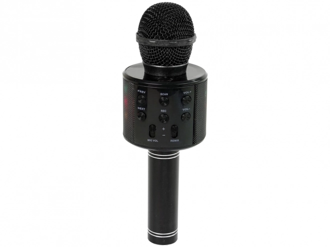 Bezdrátový USB mikrofon s reproduktorem pro nahrávání karaoke Model WS-858 Black