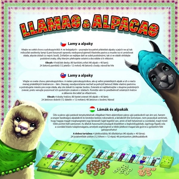 Lamy a Alpaky Společenská Hra