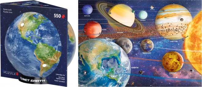 EUROGRAPHICS Puzzle v plechové krabičce Planety 550 dílků