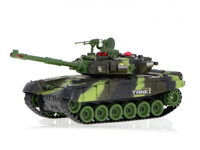 Vojenský tank na dálkové ovládání s lesním maskováním