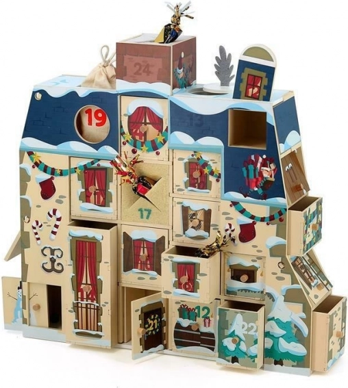 Vilac dřevěný adventní kalendář domeček
