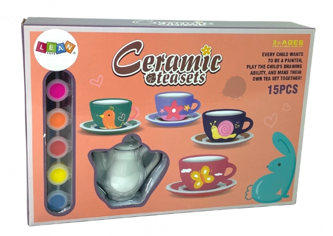 DIY malovací porcelánový set na čaj
