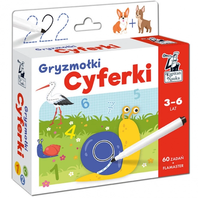 Karty do rysování a nauky čísel Gryzmołki pro děti 3-6 let