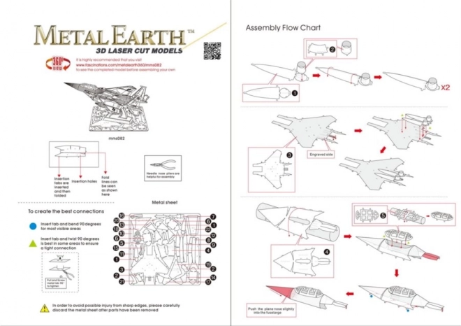 METAL EARTH 3D puzzle Stíhací letoun F-15 Eagle