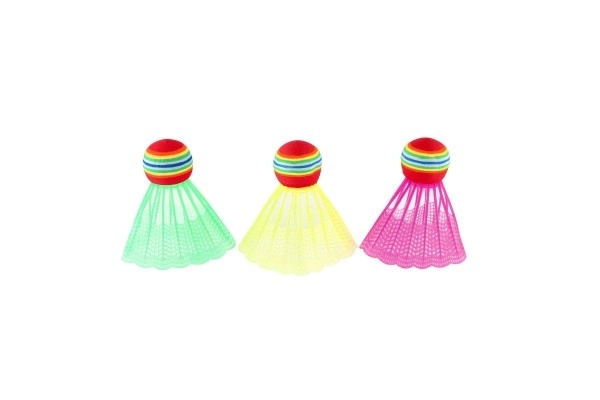 Badminton sada dětská kov/plast 2 pálky + 3 košíčky 2 barvy v síťce 23x45x6cm
