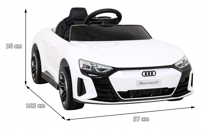 Audi RS E-Tron GT dětské elektrické auto s ovladačem a pohonem 4x4 – Bílá