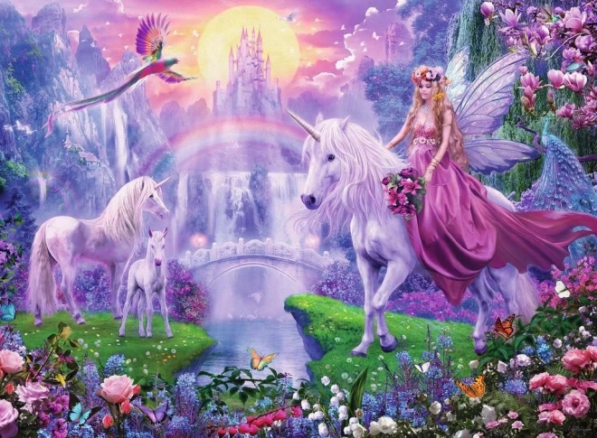 Ravensburger svítící puzzle Magická noc jednorožců XXL 200 dílků
