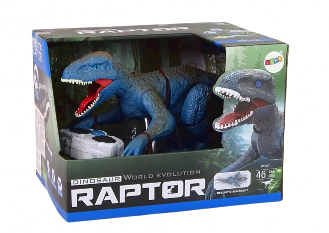Dinosaurus na dálkové ovládání Velociraptor Sound Roaring Blue