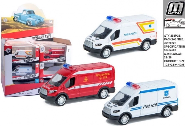 Auto záchranáři s natahovacím pohonem