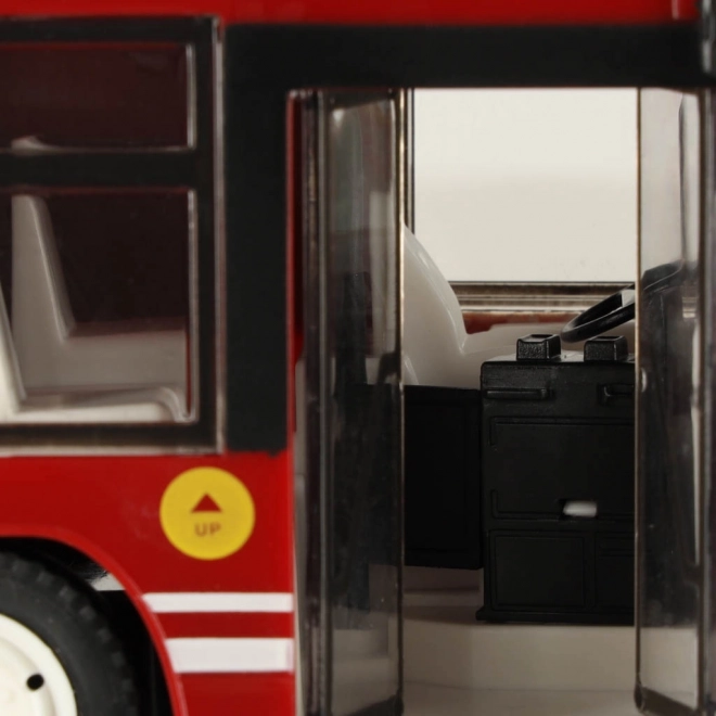 RC autobus na dálkové ovládání s dveřmi – Červený