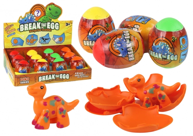 Magické praskací dinosauří vejce ve skořápce 4 barvy 6 cm