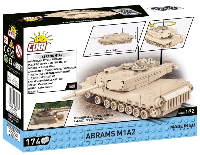 COBI 3106 Armed Forces Abrams M1A2, 1:72, 174 k