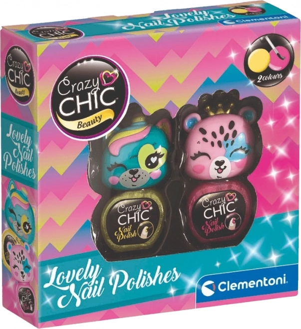 CLEMENTONI Crazy Chic Beauty: Sada laků na nehty – žluto-růžový