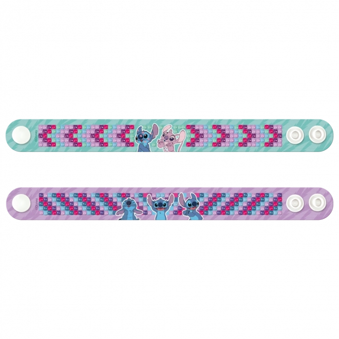Diamantové malování - výroba náramků s motivem Stitch