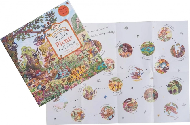 Galison Puzzle Medvědí piknikové puzzle 100 dílků