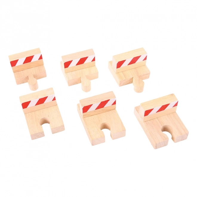 Sada dřevěných nárazníků Bigjigs Rail