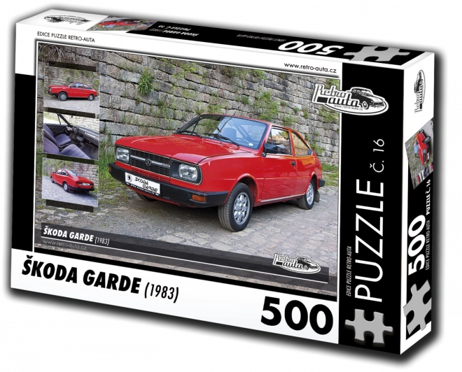 RETRO-AUTA Puzzle Škoda Garde 1983 500 dílků