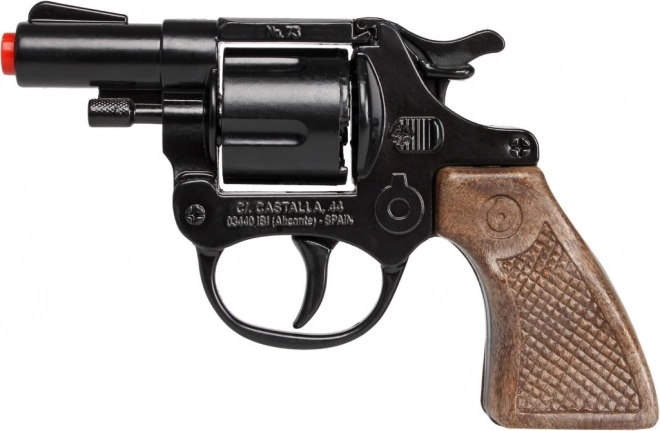 Policejní revolver kovový černý 8 ran