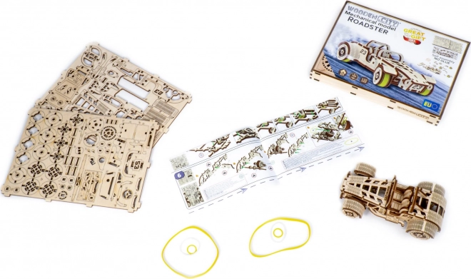 Dřevěné 3D puzzle roadster
