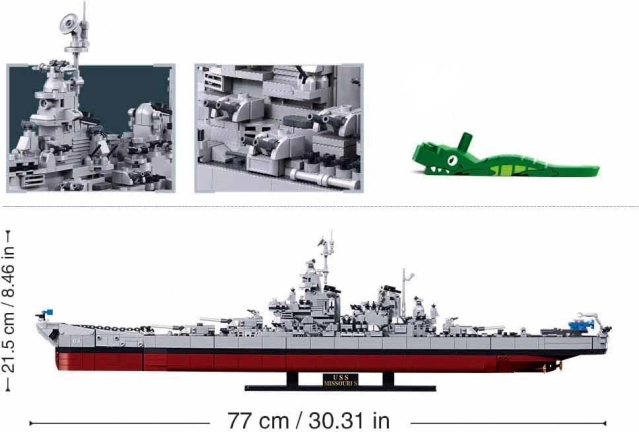 Stavebnice Sluban Bitevní loď USS Missouri 1:350