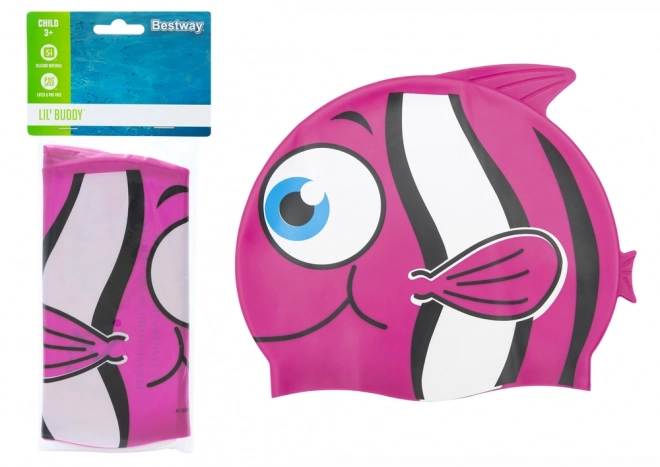 Koupací čepice Bestway Fish 26025 – Růžová