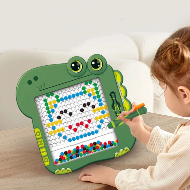 Vzdělávací magnetická tabulka Dinosaur Puzzle Pad Green