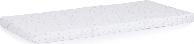 Skládací matrace Chipolino 120x60 cm s růžovými hvězdami