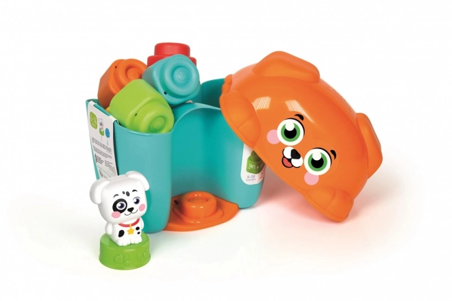 CLEMENTONI SOFT CLEMMY Box s víkem Pejsek se 6 kostkami