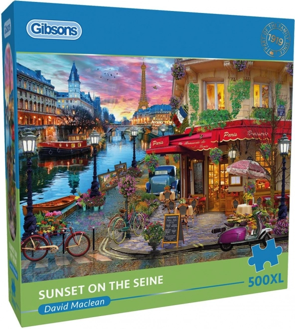 GIBSONS Puzzle Západ slunce nad Seinou XL 500 dílků